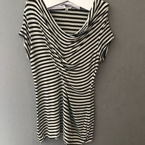 CAbi Draped Stripe Tee